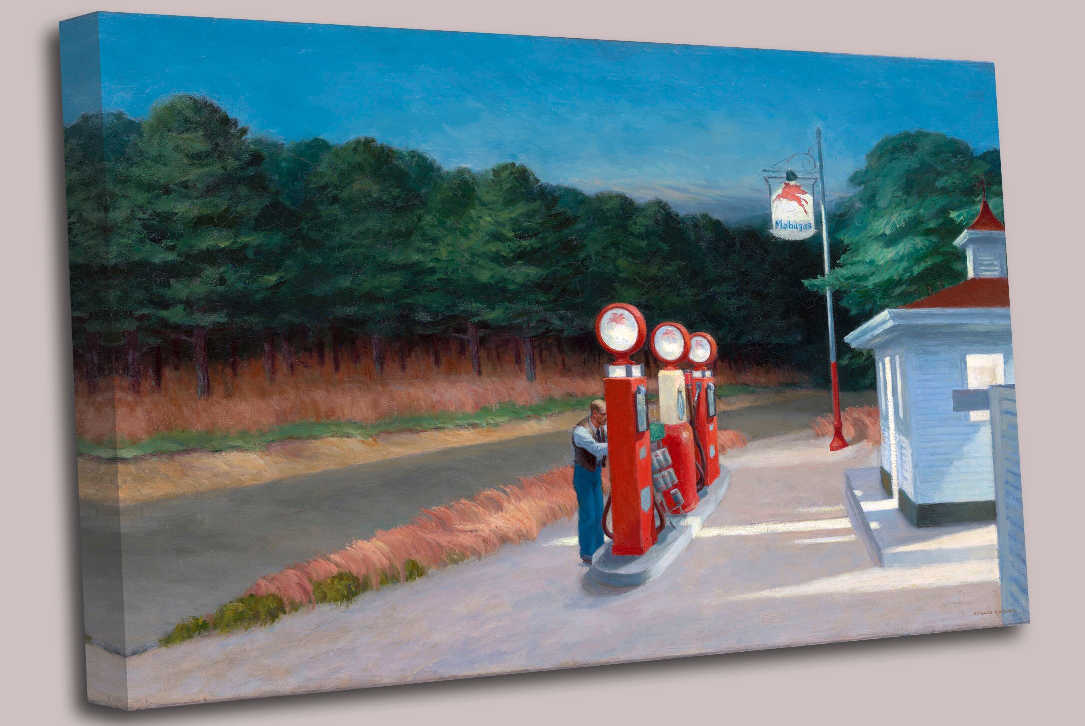 Edward Hopper Gas Station Canvas Print Wall Art Etsy UK