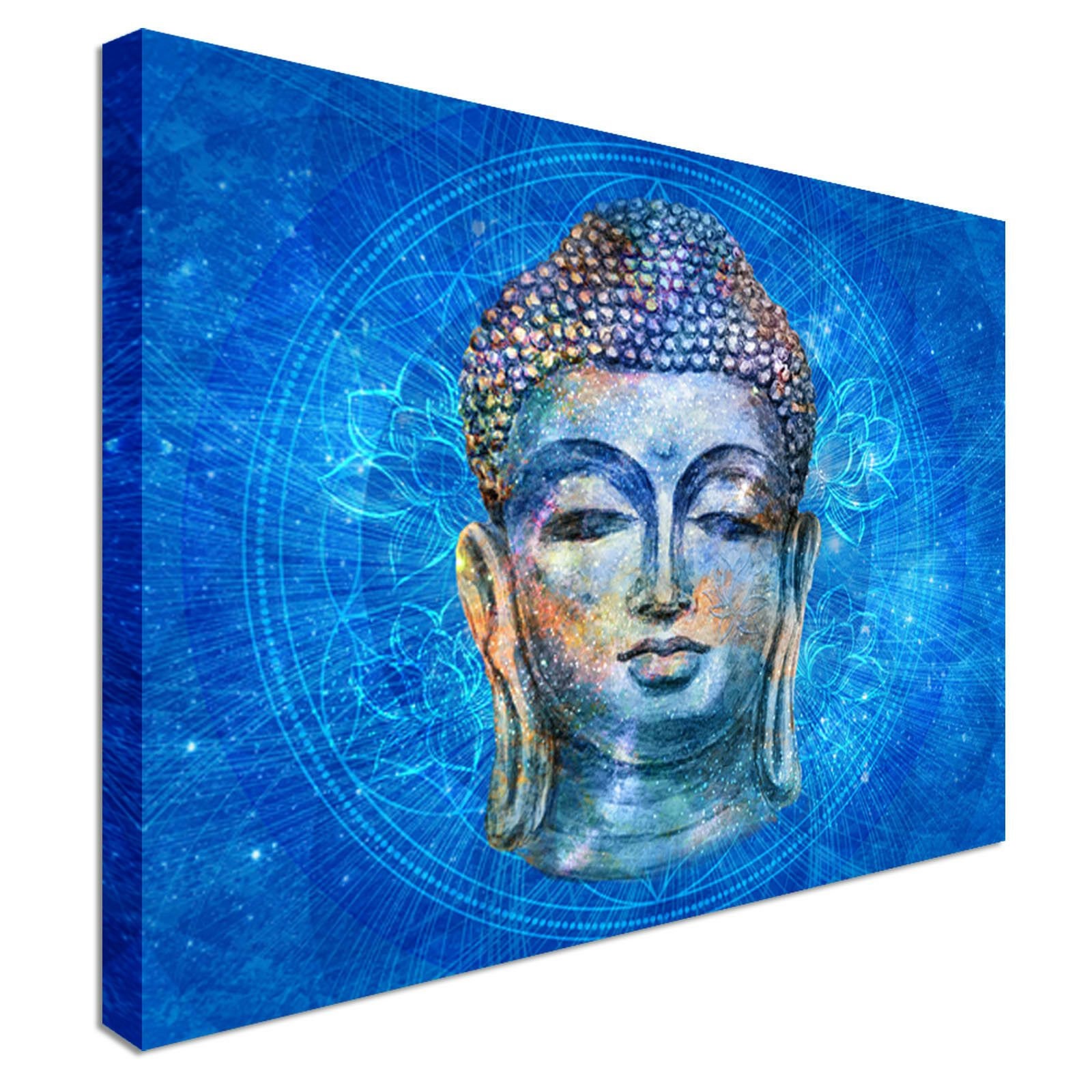 Buddha Blue Shade Canvas Wall Art Picture Print - Etsy UK