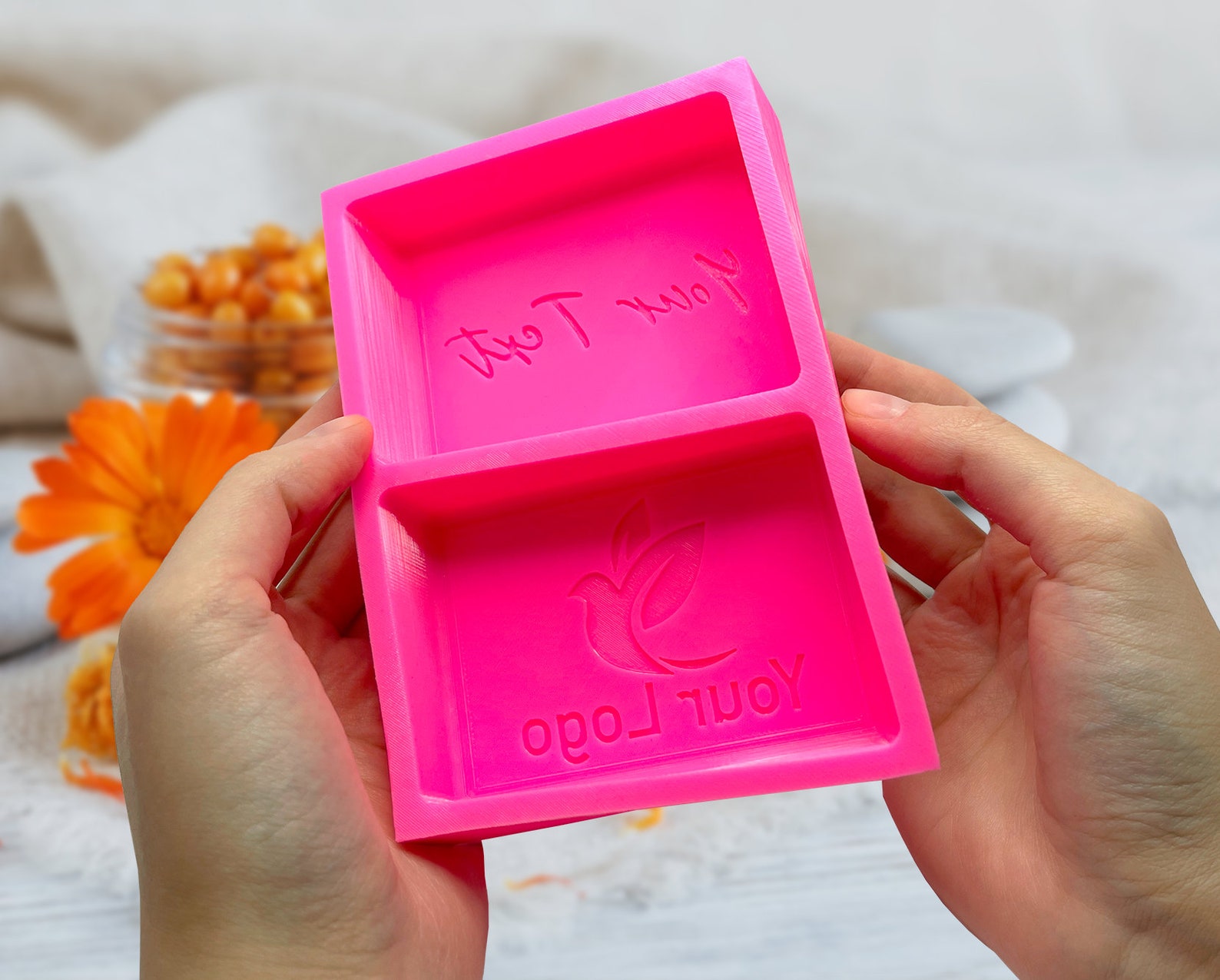 Custom Soap Mold Your Logo or Text or Name Personalized Etsy