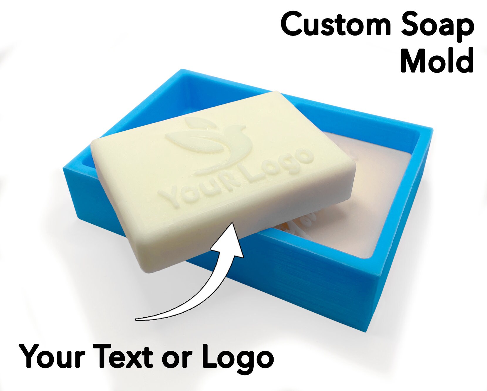 Custom Soap Mold Your Logo or Text or Name Personalized Custom Silicone