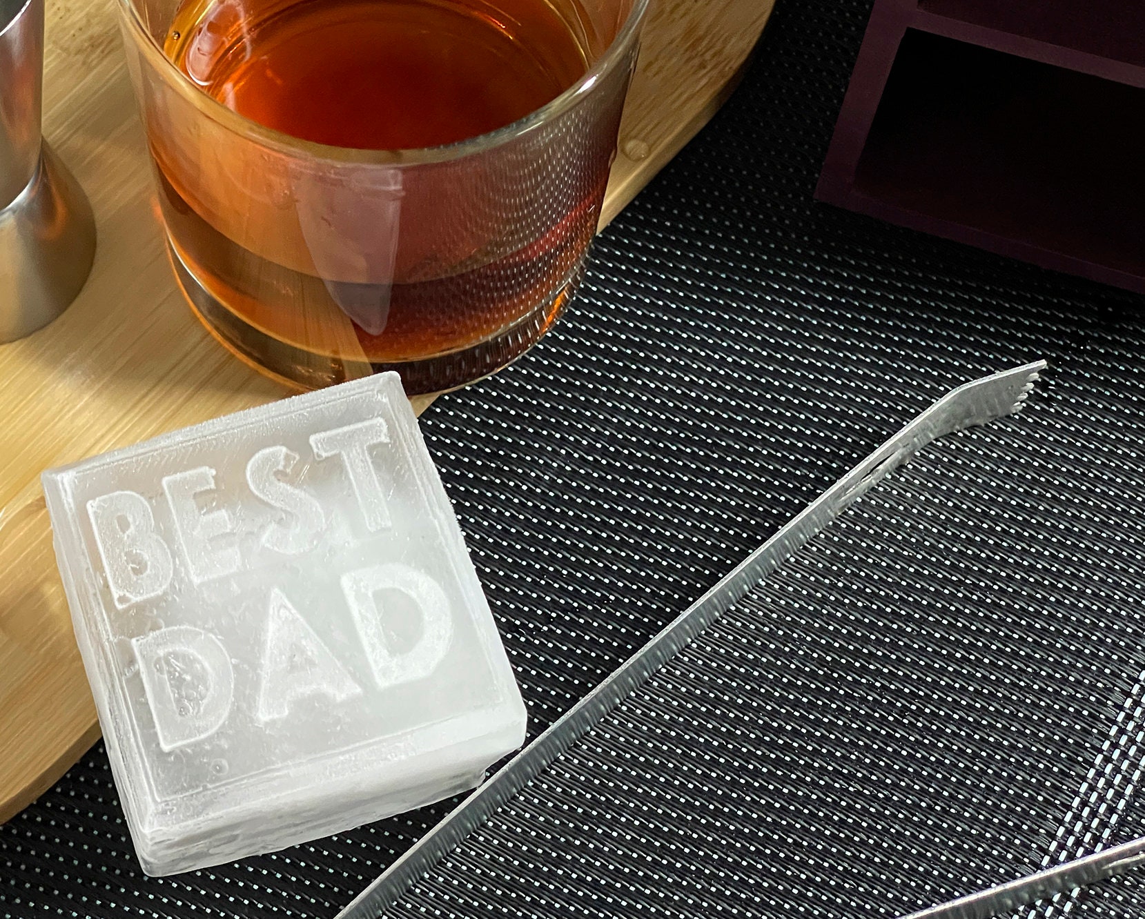 Custom Ice Cube Tray Text or INITIALS Cocktail Whiskey Ice Mold