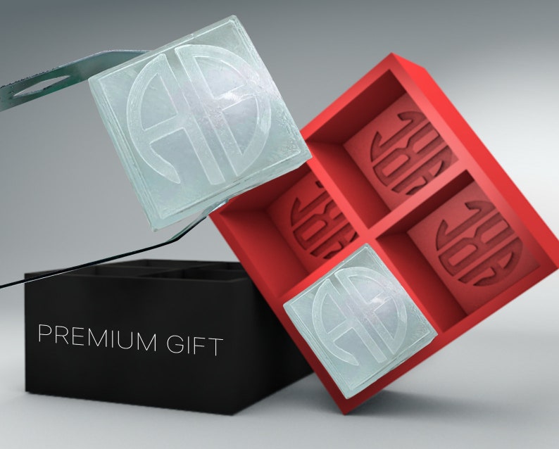 Personalized Whiskey Ice Cube Mold Create Your Own Custom Monogram With
