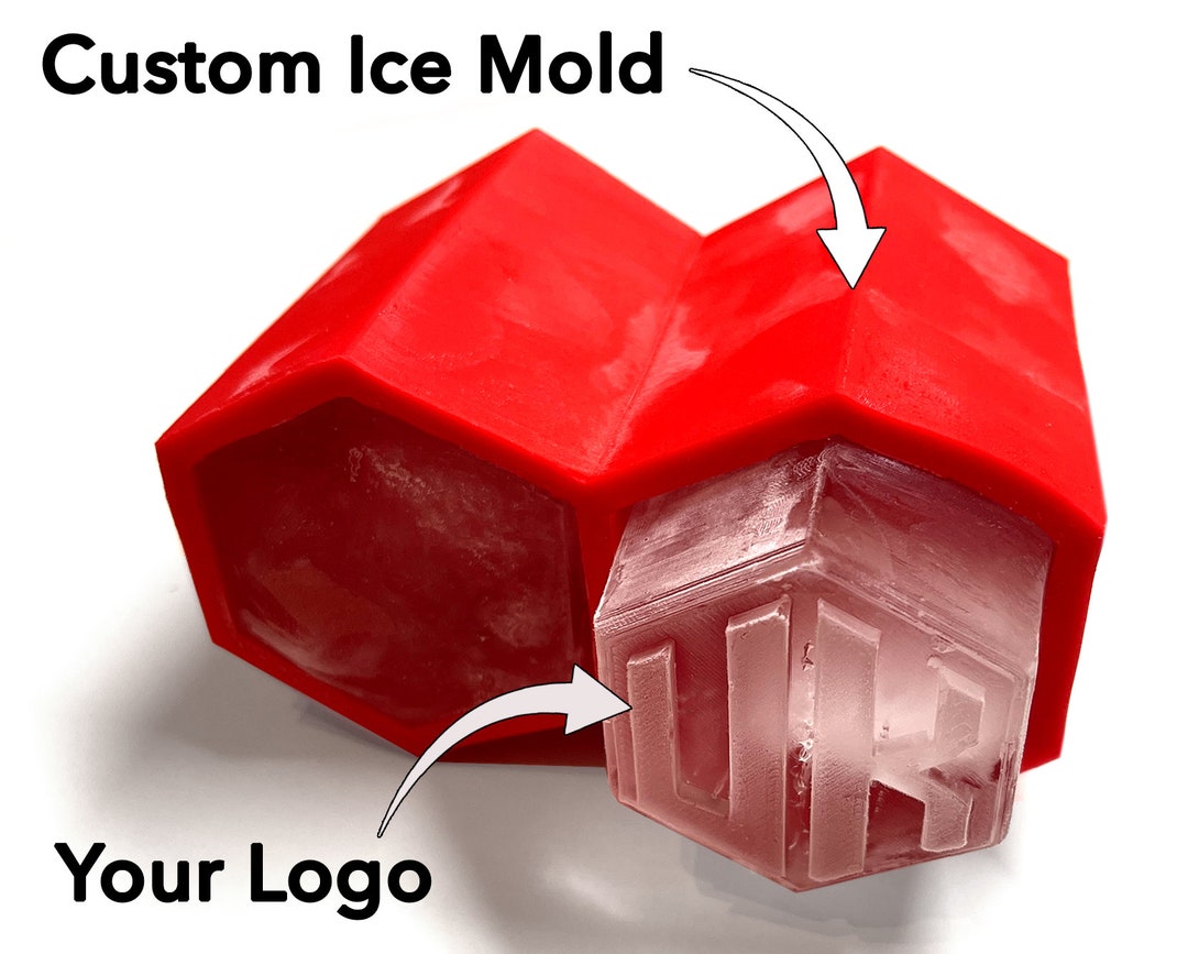 Custom Ice Mold Your LOGO Hexagon Shape for Whiskey Ice Tray