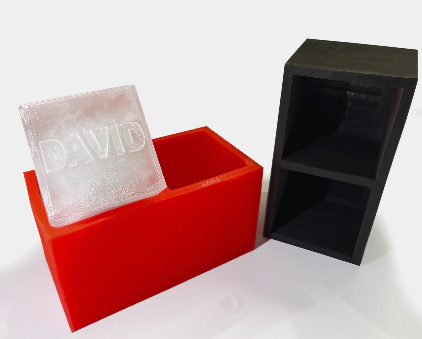 Custom Ice Cube Tray Text or INITIALS Cocktail Whiskey Ice Mold