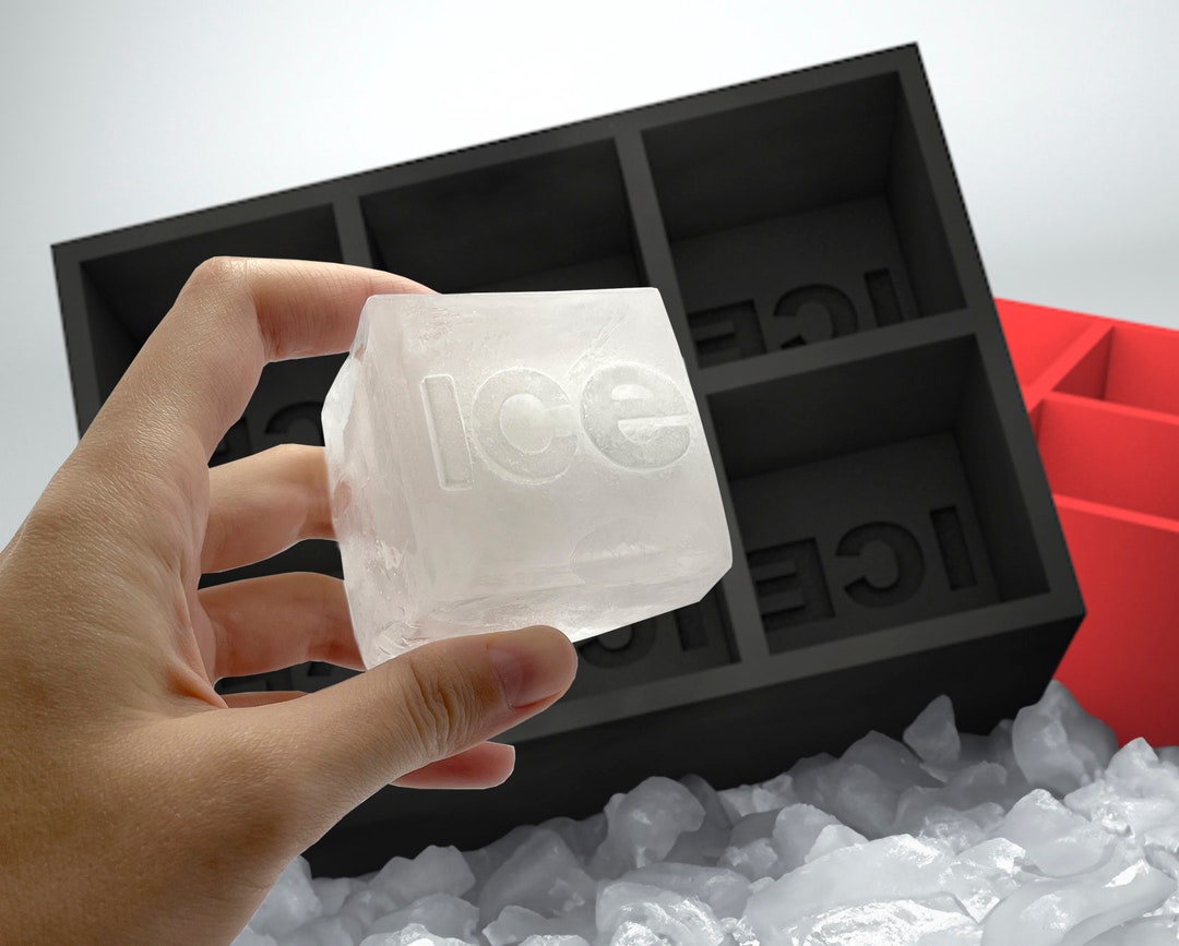 Custom Ice Cube Tray Text or INITIALS Cocktail Whiskey Ice Mold