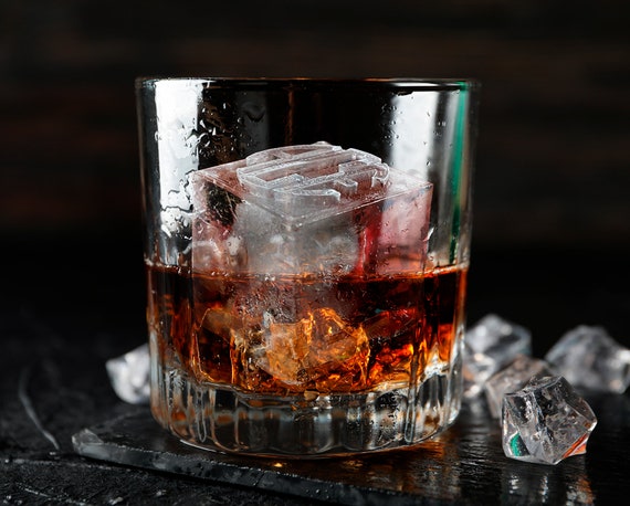 Personalized Whiskey Ice Cube Mold Create Your Own Custom 