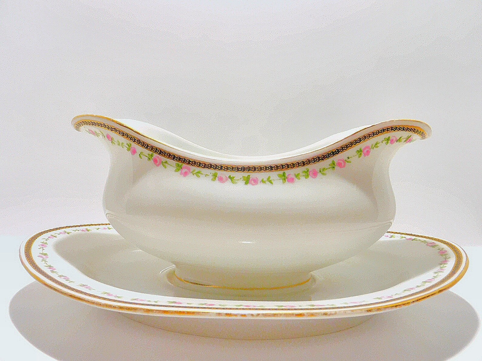 Imperial Crown China Gravy Bowl with Attached Plate Single Etsy