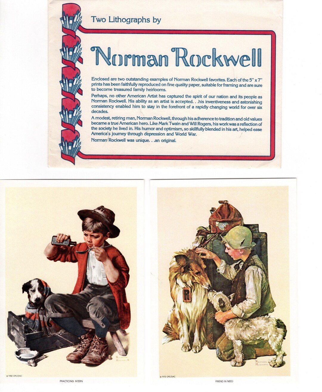 Norman Rockwell Lithographs Etsy