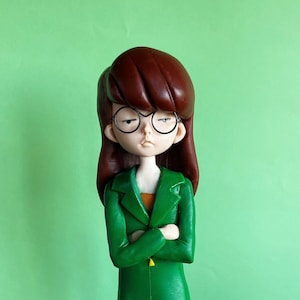 Handmade Daria figure made with clay and air dry clay 20cm (8")Height