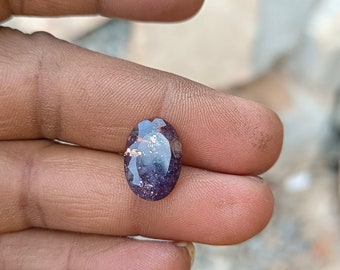 I pieza Piedra solar de iolita natural facetada de 4,5 quilates en forma de ovel tamaño 14,5X10X5XMM