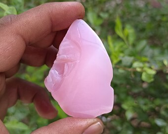Roze opaal ruw: gepolijste Peruaanse edelsteen (244 karaat)
