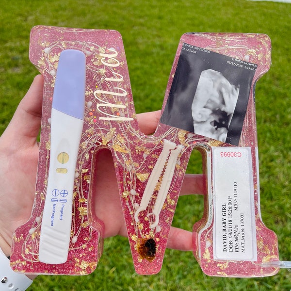 Resin Baby Keepsake Letters Etsy