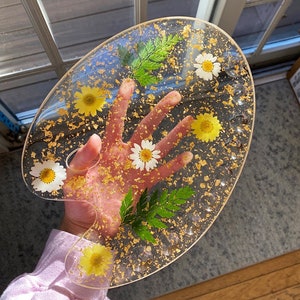 Mother’s Day Sale + Free Gift *LIMITED TIME* Resin Flower Painters Palette - Pressed Flowers - Creative Artist Gift - Art Lovers Tool - Cute