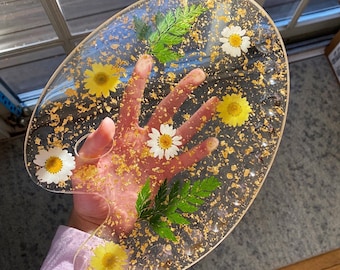 Mother’s Day Sale + Free Gift *LIMITED TIME* Resin Flower Painters Palette - Pressed Flowers - Creative Artist Gift - Art Lovers Tool - Cute