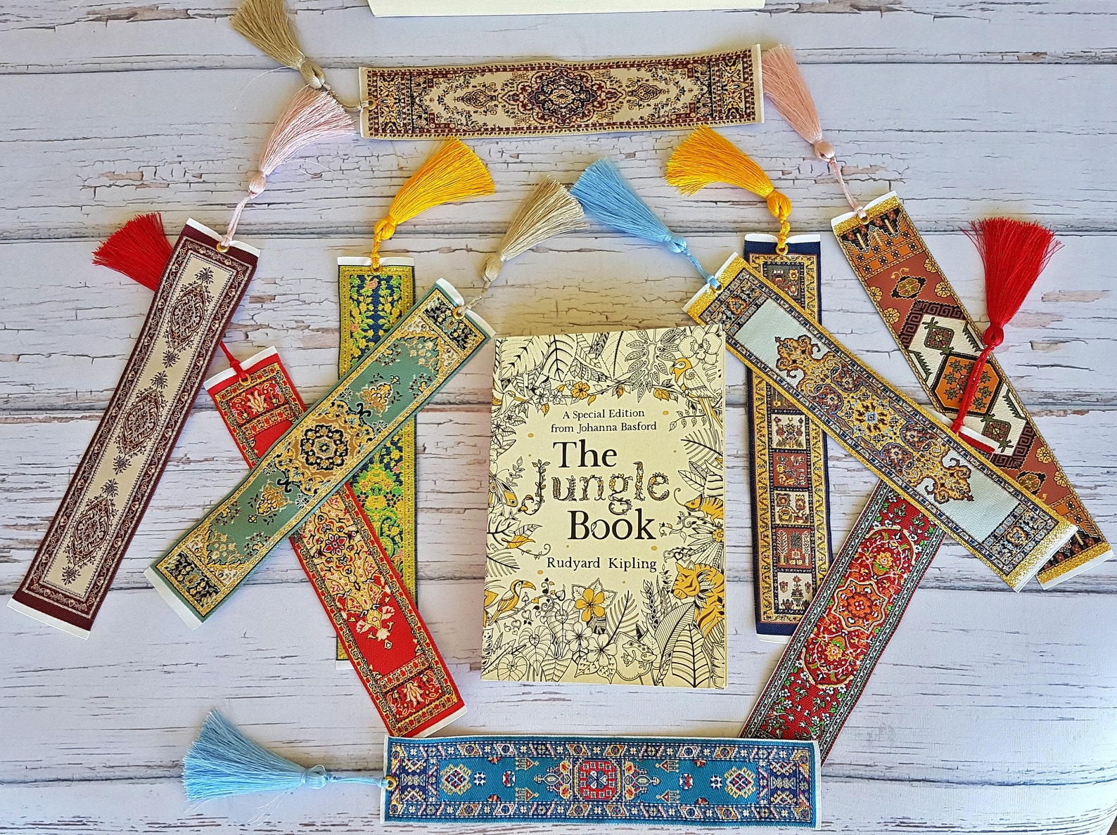 Woven Rug Bookmark Bookmark Set Bookmarks With Tassel Small Etsy
