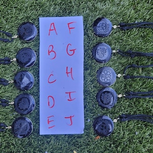 Aztec designs engraved in black obsidian gemstone Mexica symbols - Mexican jewelry obsidian pendants/ Nexklaces.