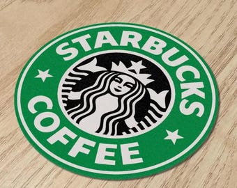 Starbucks Logo 3D Printed Coaster Set (4 Pieces) – Coffee Lover Decor