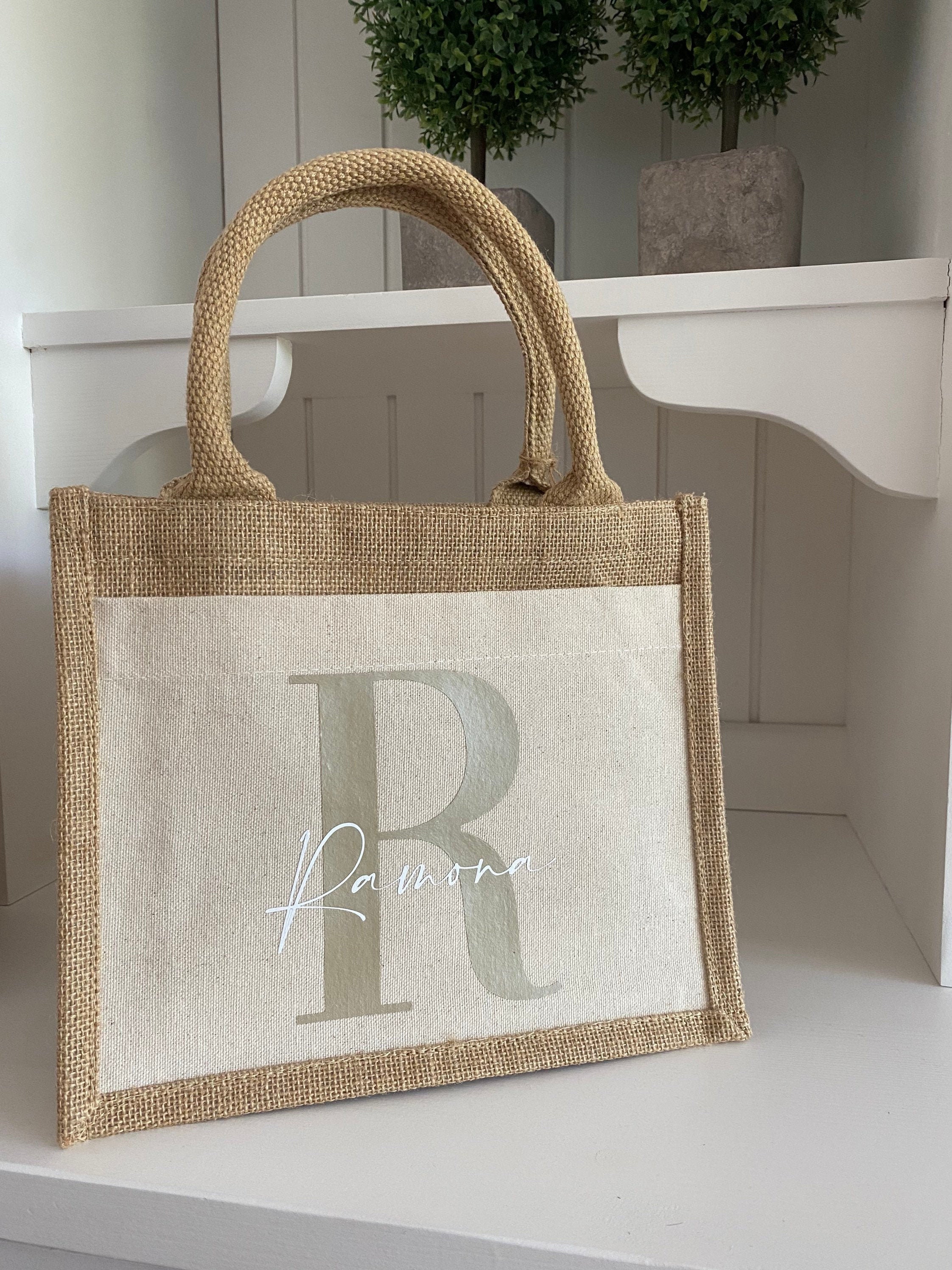 Minibag, Small Jute Bag With Individual Personalization Etsy UK