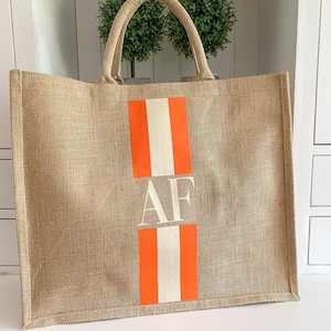 Personalized bag - shopper - large, individual, also perfect as a gift - beach bag, beach bag, holiday bag with stripes