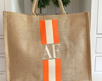 Personalized bag - shopper - large, individual, also perfect as a gift - beach bag, beach bag, holiday bag with stripes