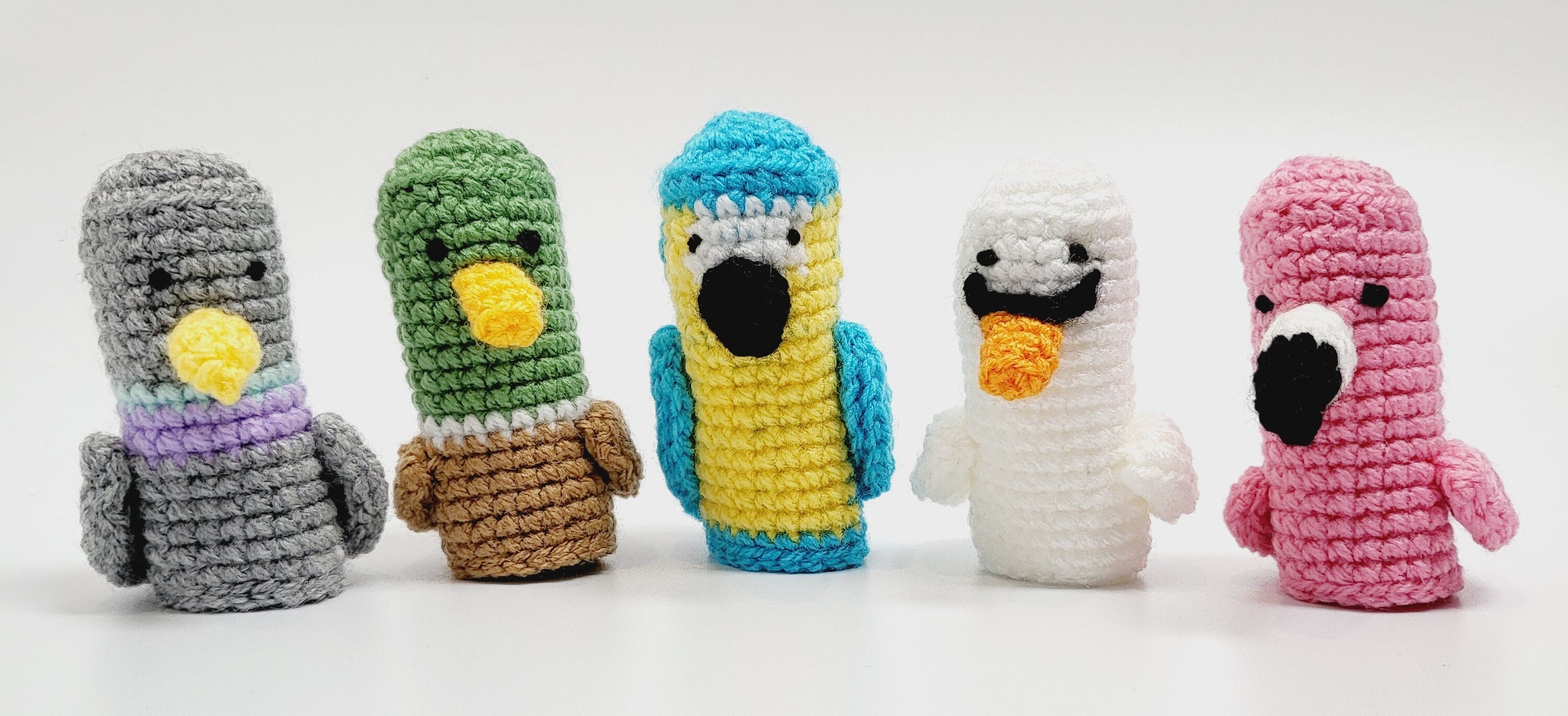 Birds Crochet Finger Puppets Pattern - Etsy