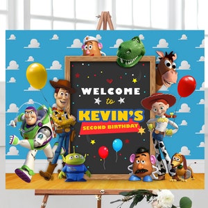 Two Infinity and Beyond Toy Story Birthday Welcome Sign Woody - Etsy