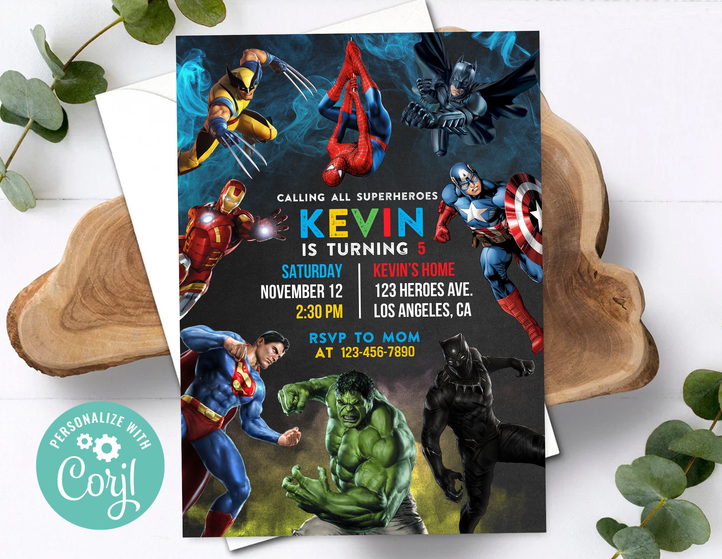 Avengers Birthday Invitation Boy Editable Template Calling All - Etsy