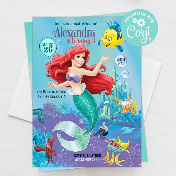 Ariel Birthday - Etsy