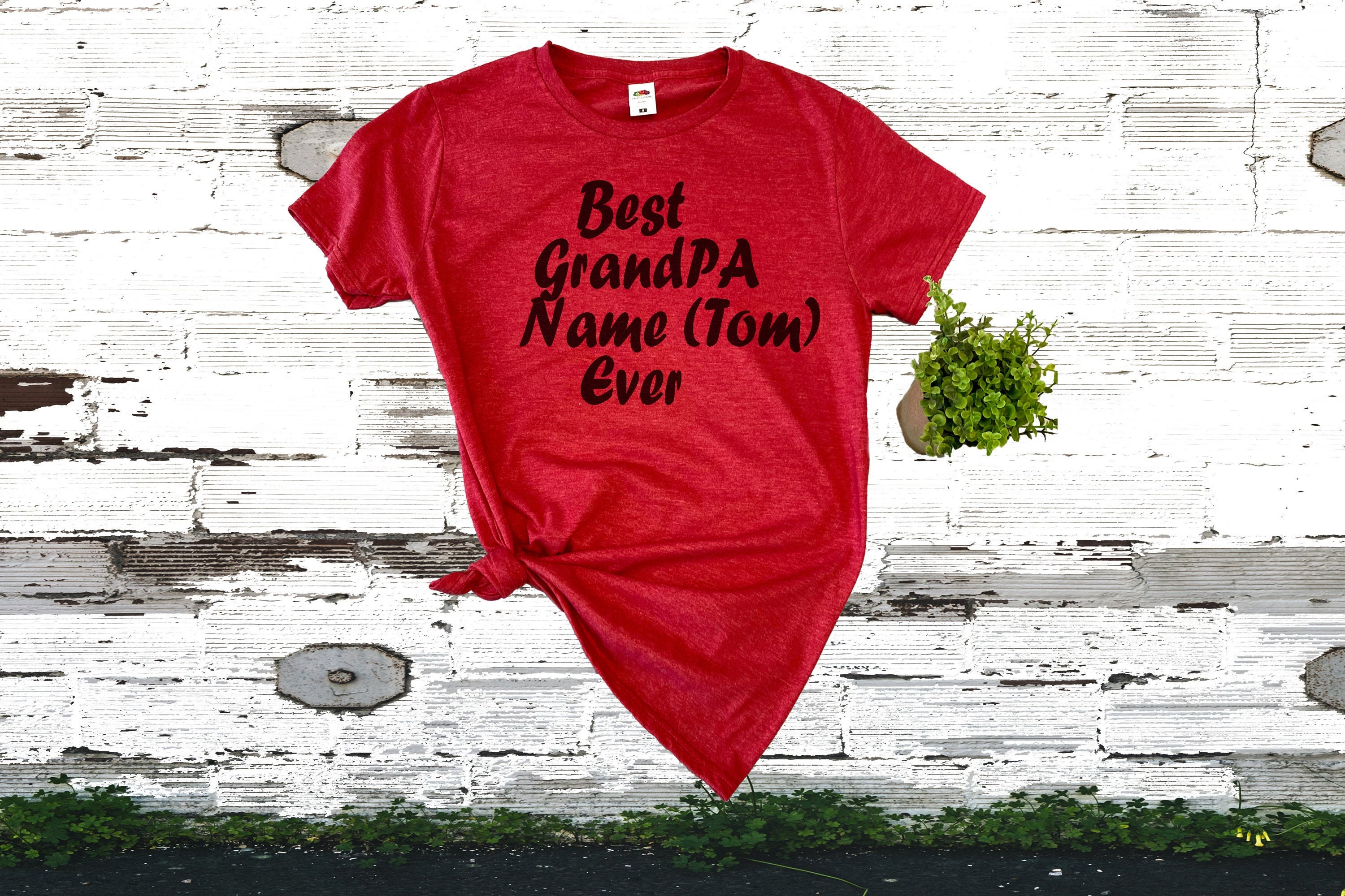 Abuelo personalizado mejor camiseta del abuelo camisa de Etsy