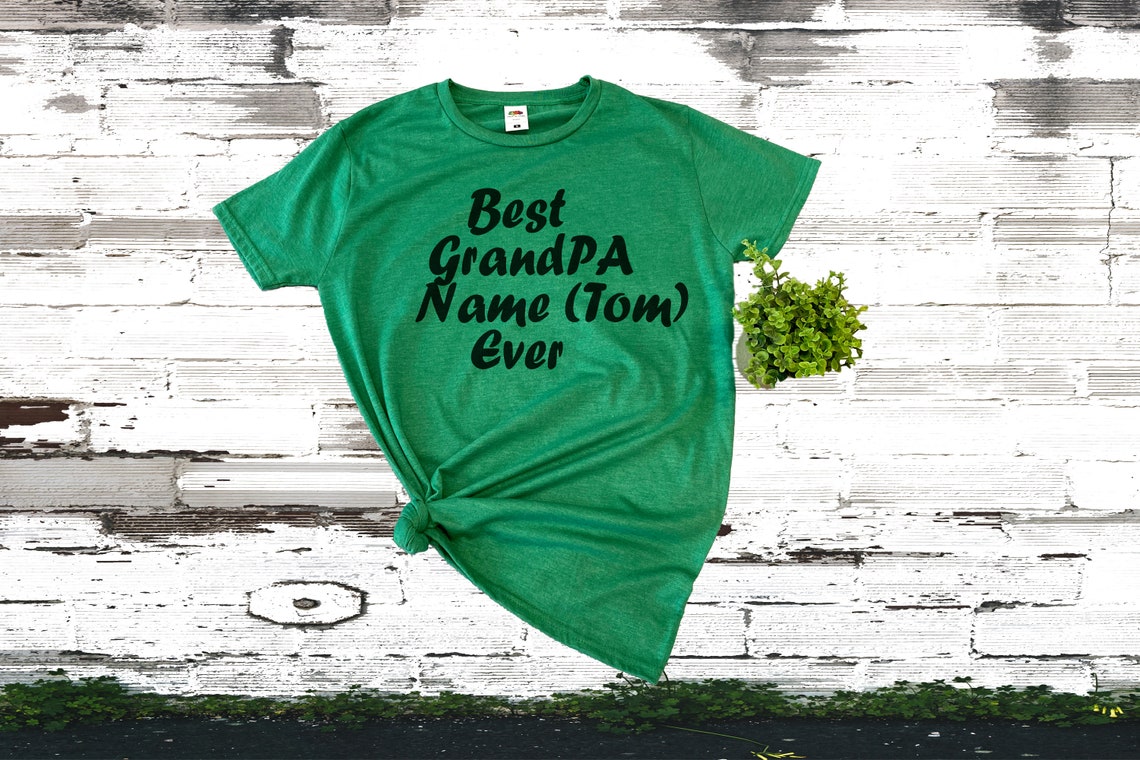 Abuelo personalizado mejor camiseta del abuelo camisa de Etsy