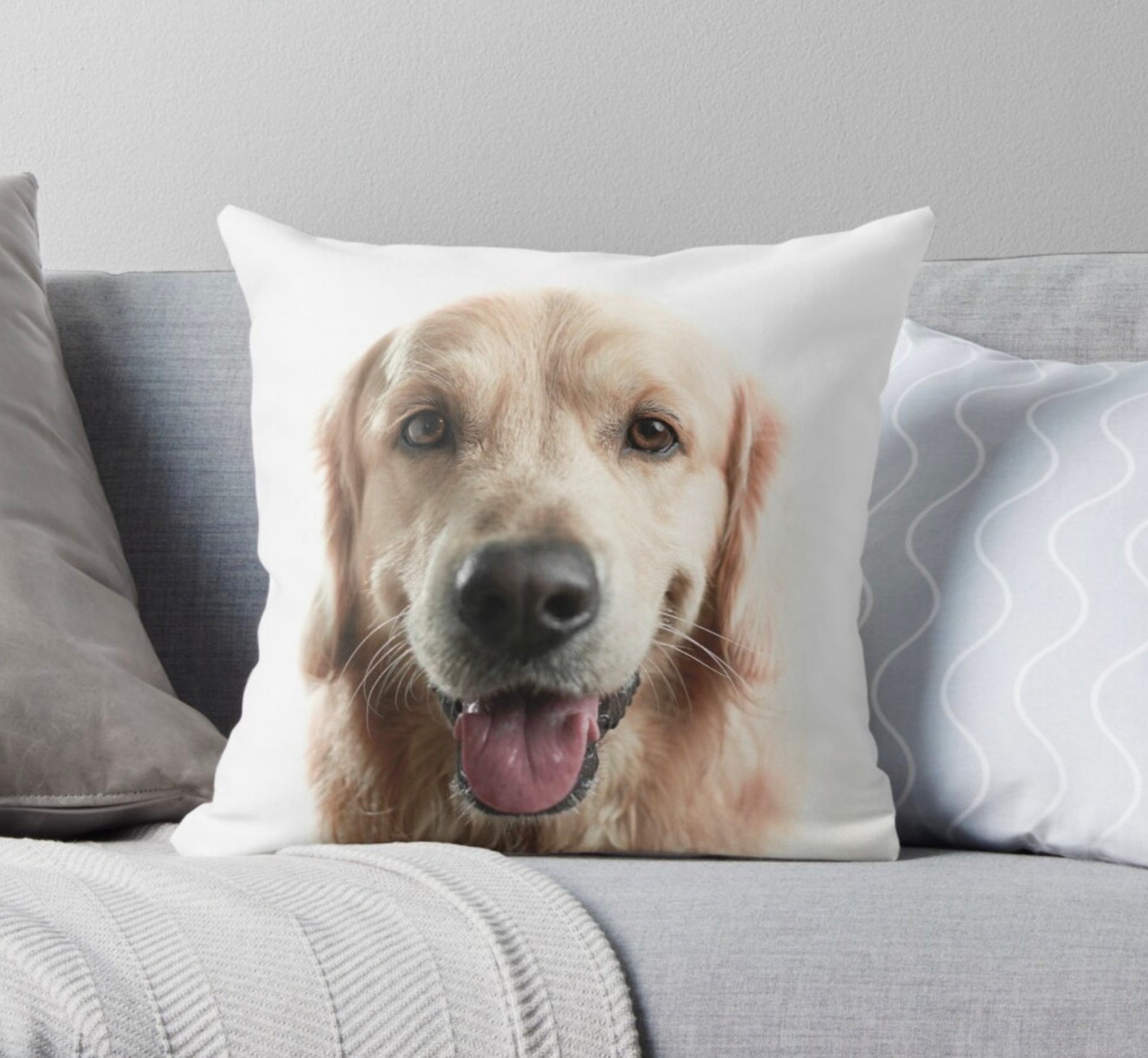 Golden Retriever Cushion Cover Golden Retriever Gift Dog Etsy