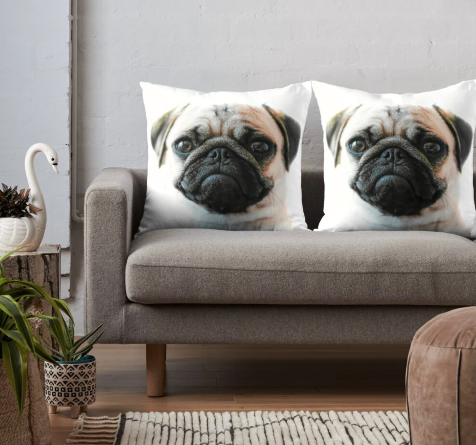 Mops Kissenbezug Mops Geschenk Hund Liebhaber Geschenke Etsy