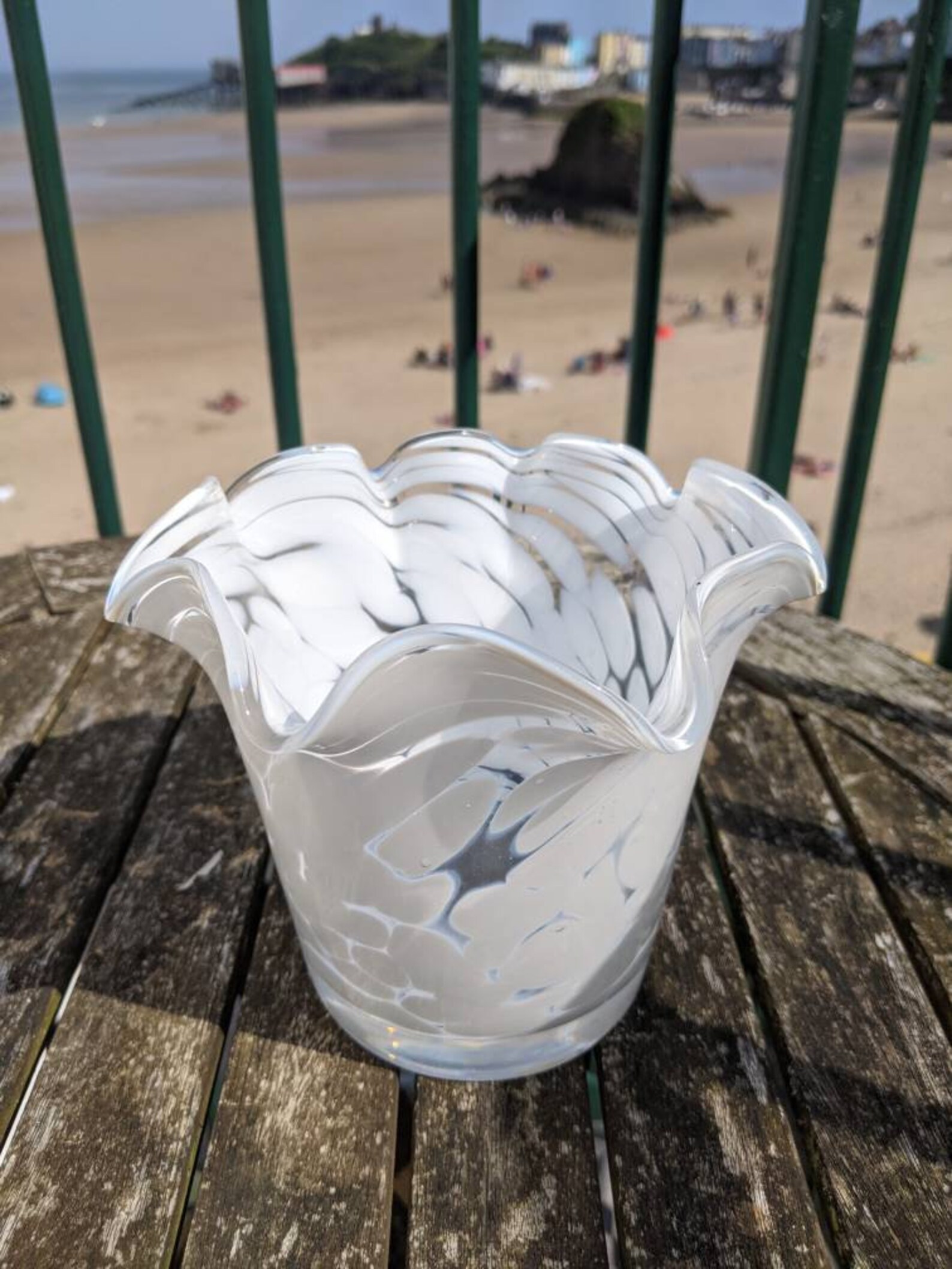 Beautiful Polish Hand Blown Art Glass Vase by Zorza With Etsy