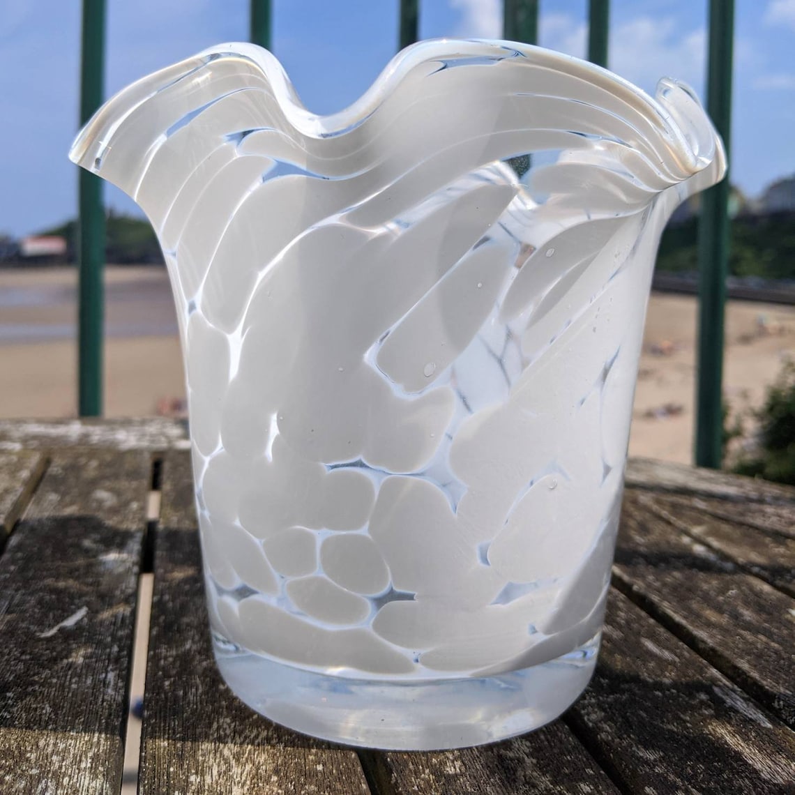 Beautiful Polish Hand Blown Art Glass Vase by Zorza With Etsy