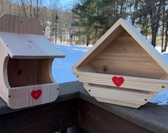 Handmade Cedar Nesting Box: Large Rustic Wildlife Shelter