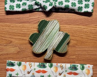St. Patrick's Day Knit Headband: Shamrock & Novelty Prints