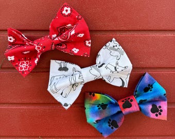 Handmade Padded Pet Bow Tie: Cotton Dog & Cat Collar Accessory