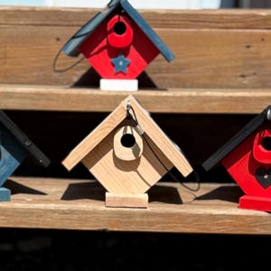 Cedar Wren House, Hanging Bird house, Small bird house, Rustic birdhouse,  bird lover gift, nature lover gift, unique gift for dad