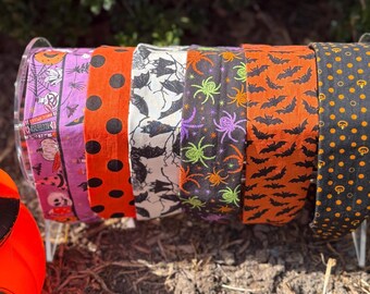 Halloween Print Headband: Spooky Hair Accessory with Elastic Back