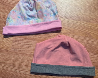 Reversible Cotton Knit Chemo Beanie: Soft Cuffed Cap