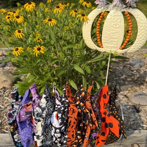 Halloween Print Bow Headband: Adjustable Metal Band, Adult & Child
