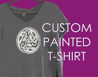 Camiseta pintada a mano personalizada