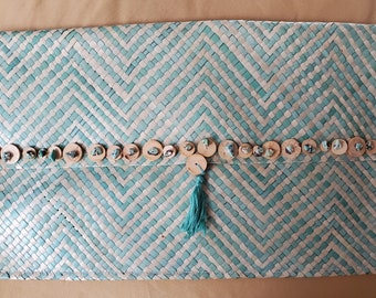 Bolso de mano único de tu clase Turquois & Beige Clutch