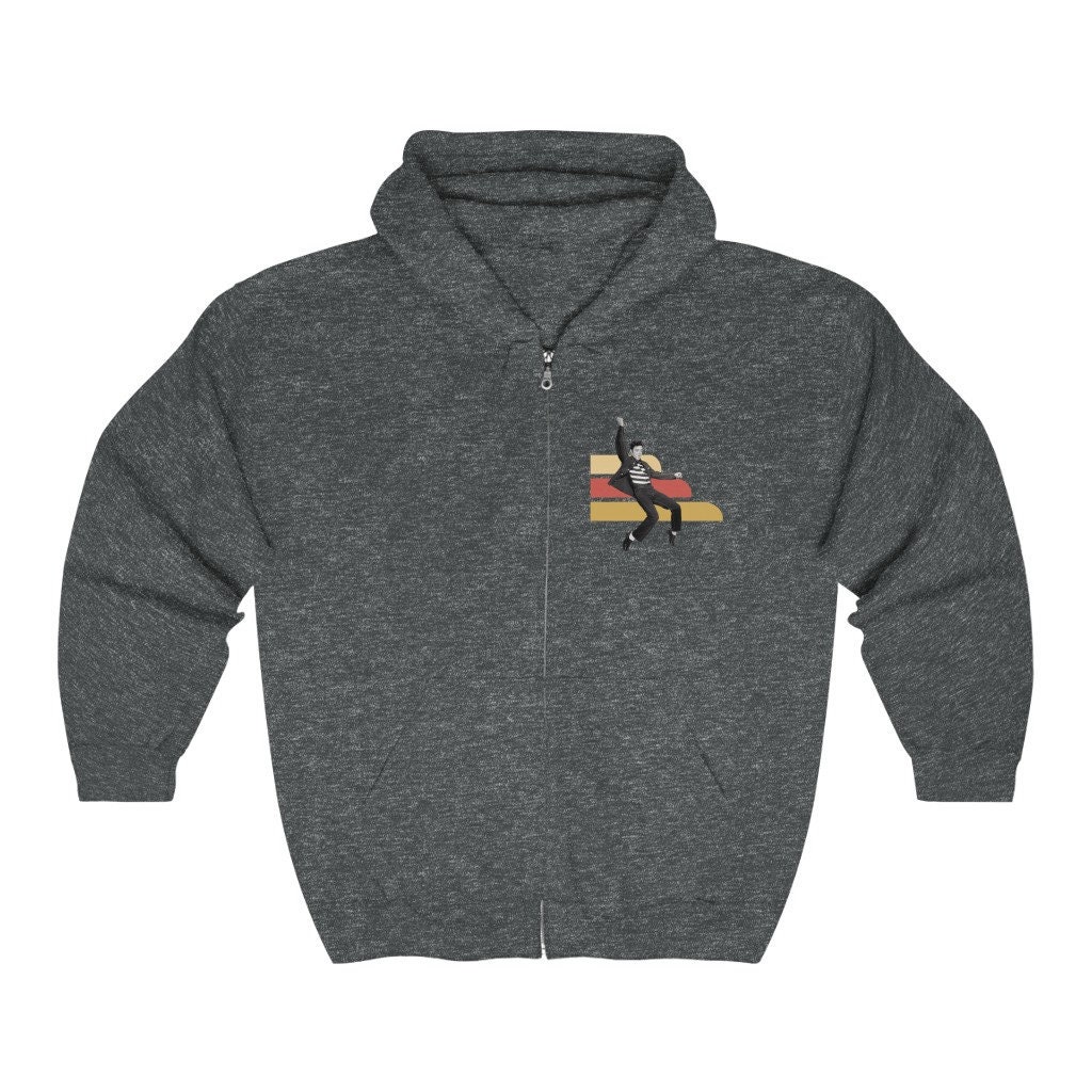 Elvis zip up hoodie top
