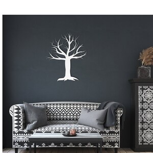 metal tree art, tree metal wall art, winter tree decor