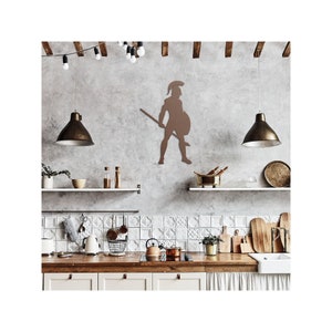 spartan warrior art, warrior decor, military wall hanging, warrior metal art, historic warrior, greek wall hanging, Ancient Greek art