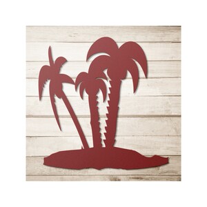 palm tree decor, tropical wall art, tree metal art, beach metal sign