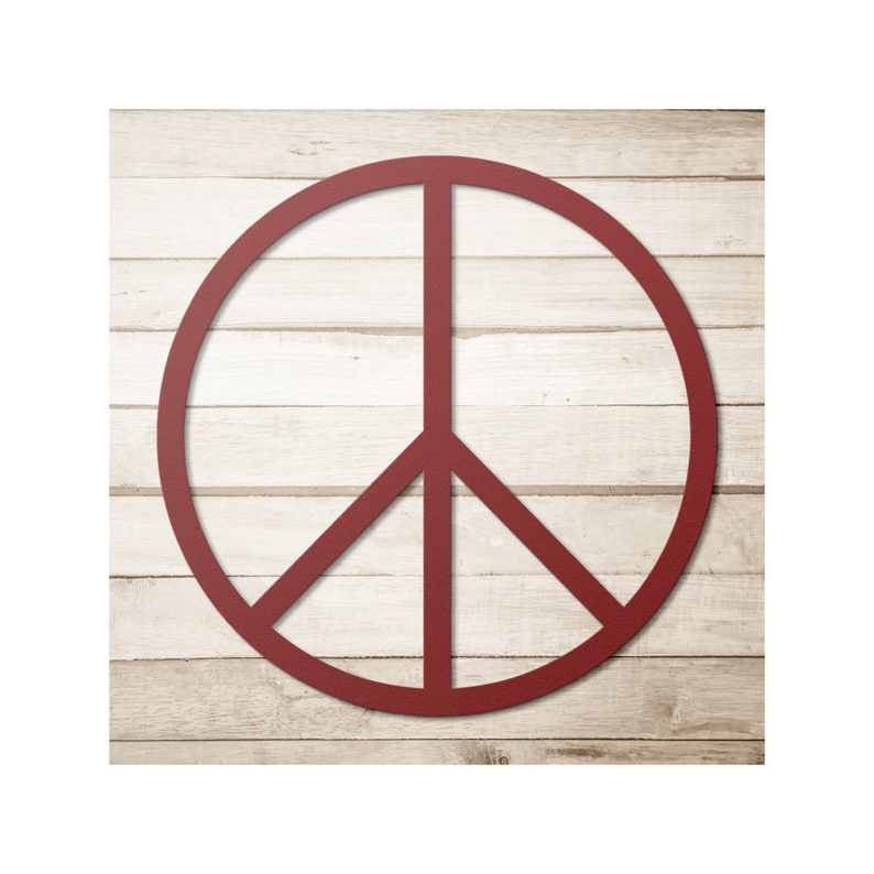 Peace Sign Metal Art Peace Sign Decor Peace Sign Wall Art Etsy