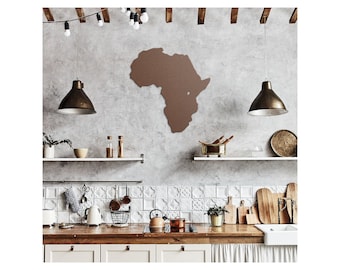 Africa Metal Wall Art: Powder Coated Steel Decor