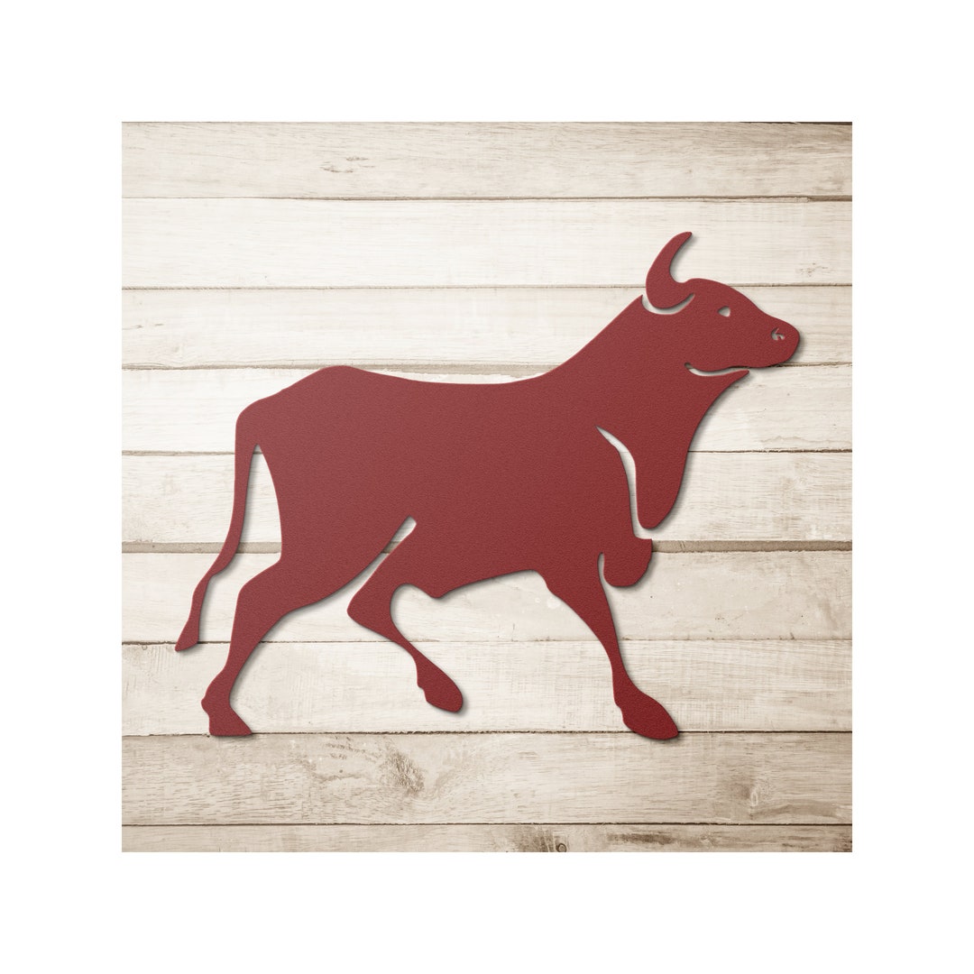 Bull Metal Art, Bull Farm Decor, Bull Wall Hanging, Country Art, Metal